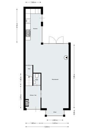 Floorplan - Zandstraat 37, 4614 CA Bergen op Zoom